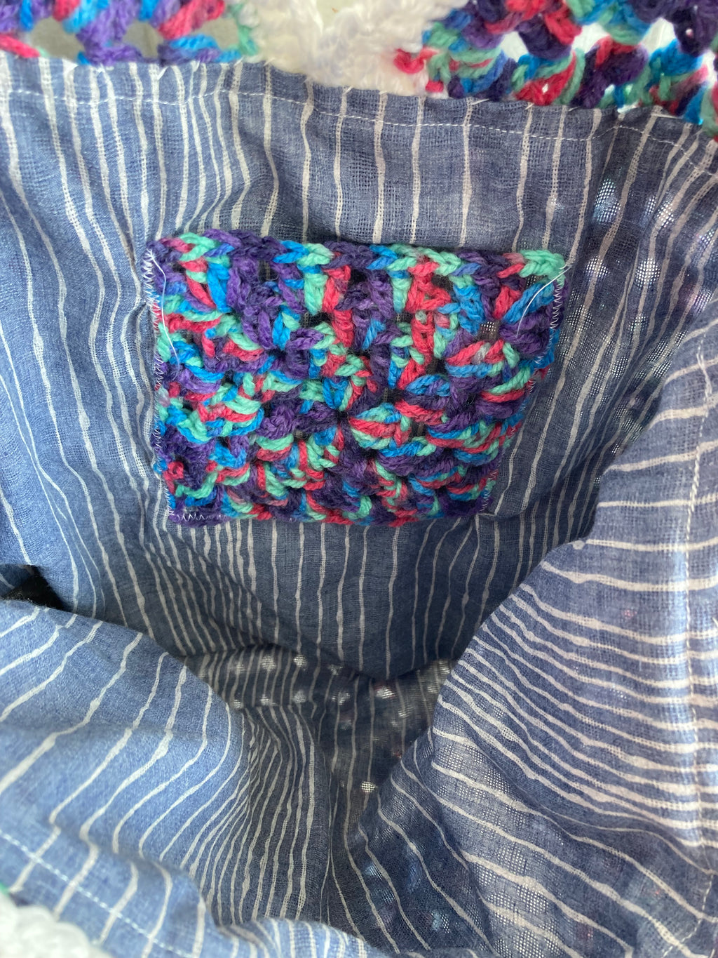 Bespoke Handmade Crocheted Shoulder Bag – Fully Lined