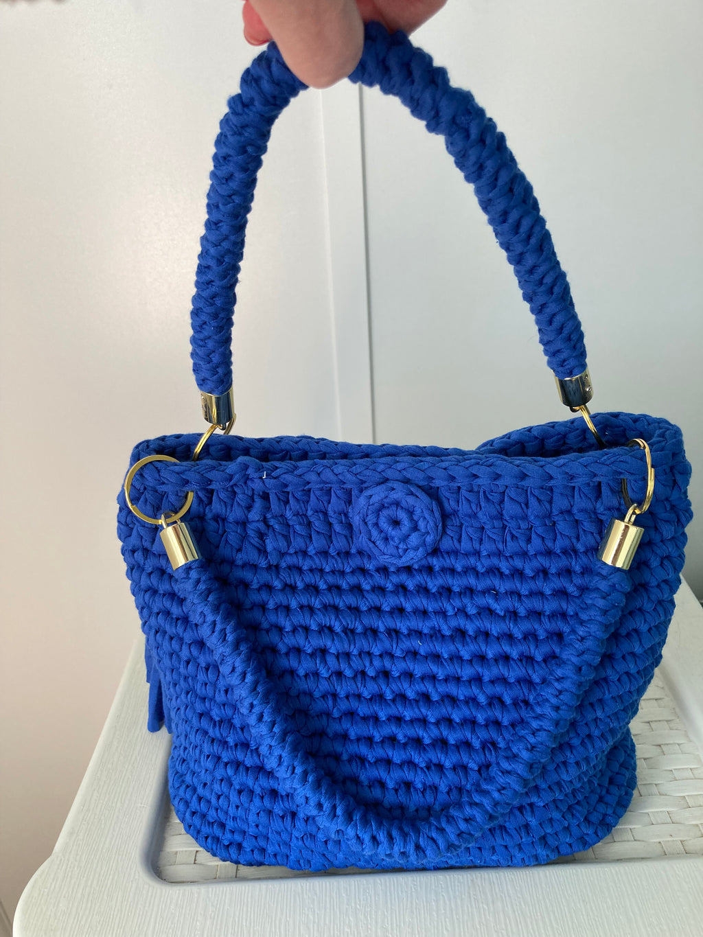 Handmade crocheted handbag