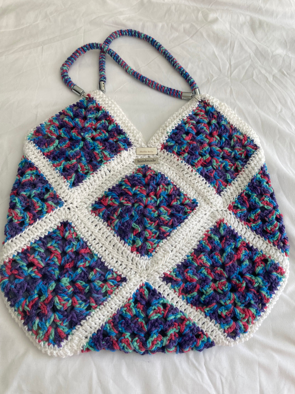 Bespoke Handmade Crocheted Shoulder Bag – Fully Lined