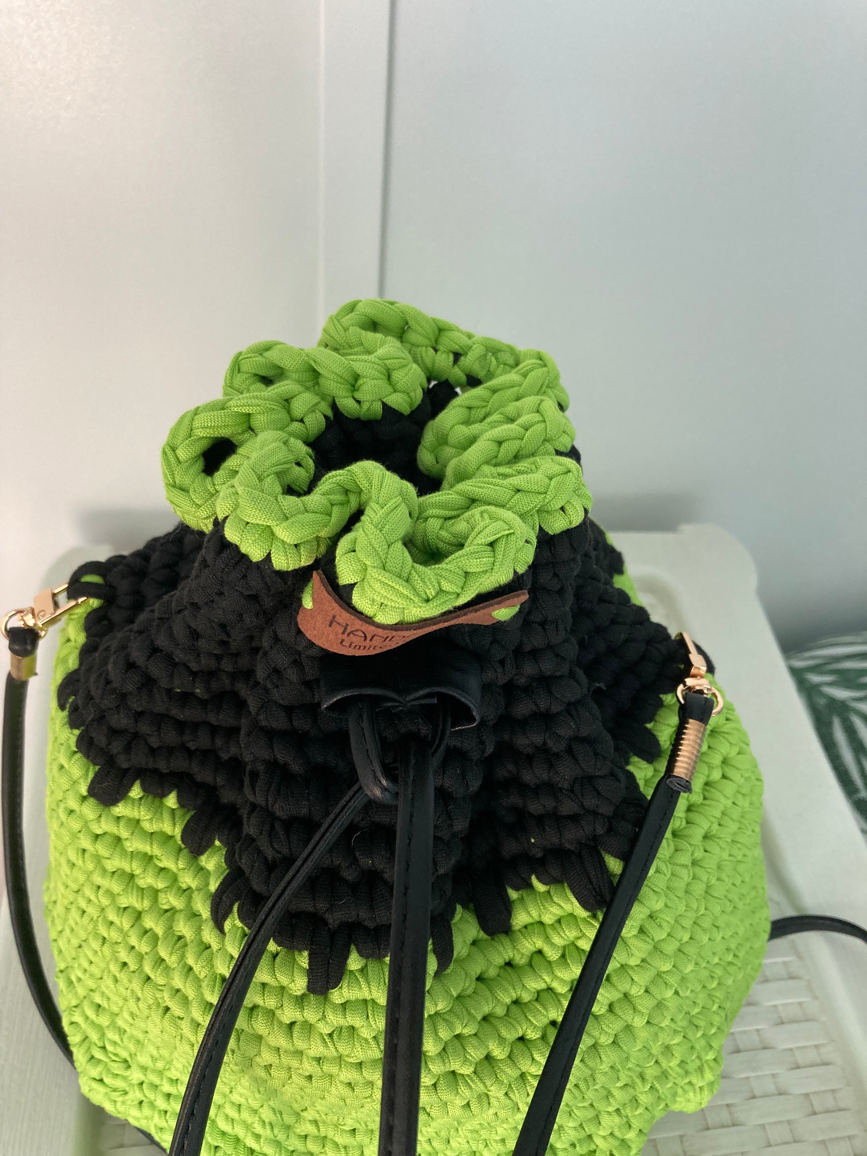 Handmade bucket bag