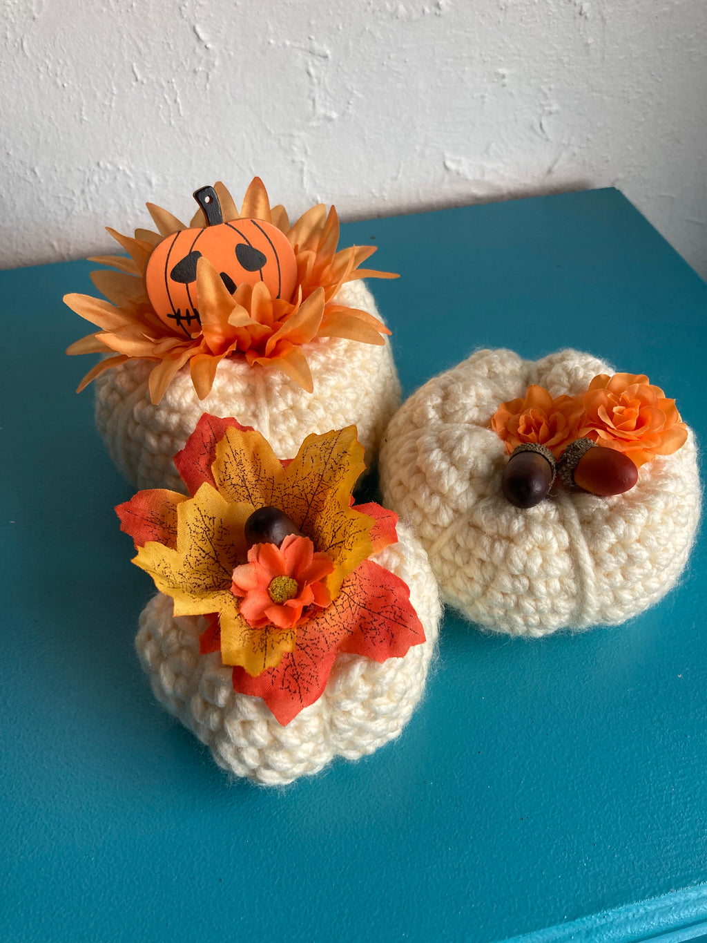 Crocheted pumpkins