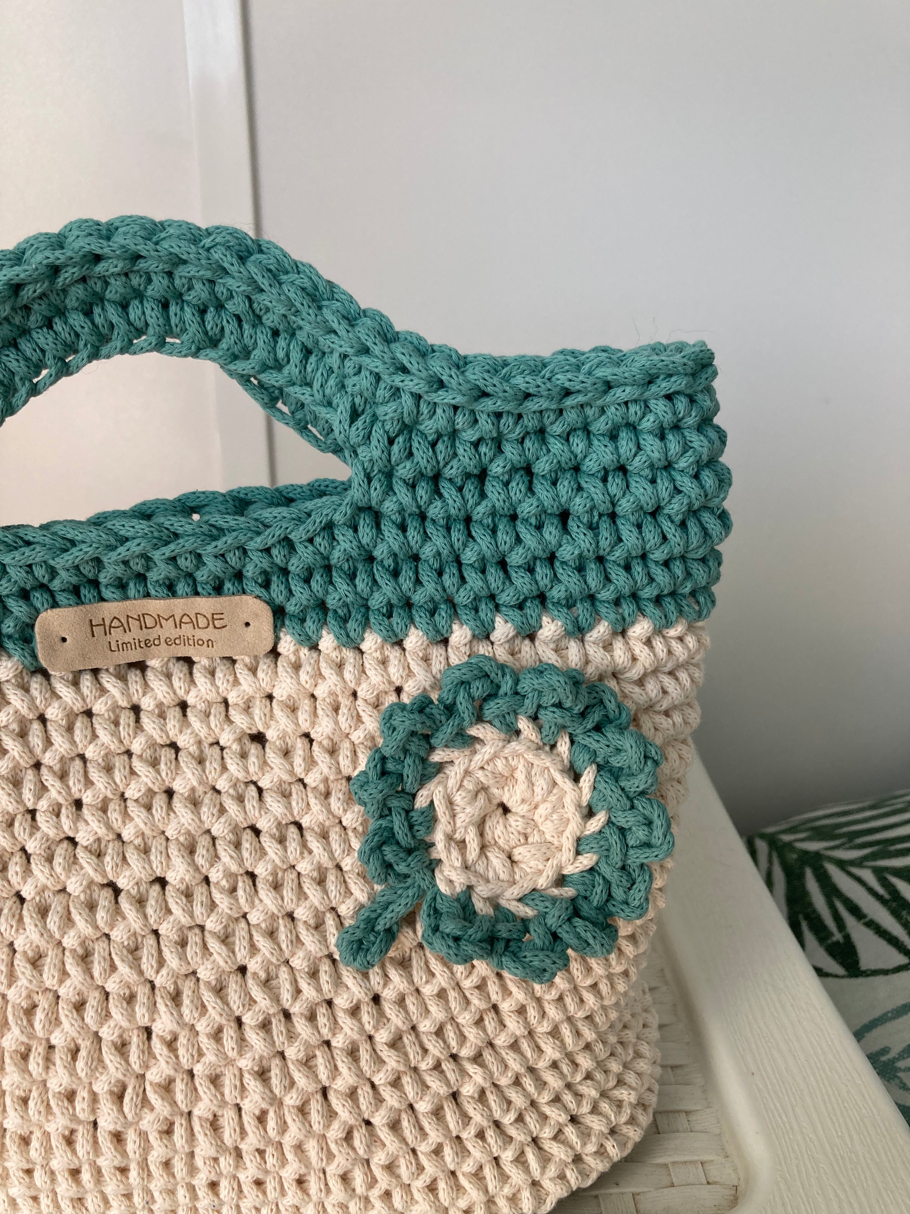 Handmade crocheted handbag
