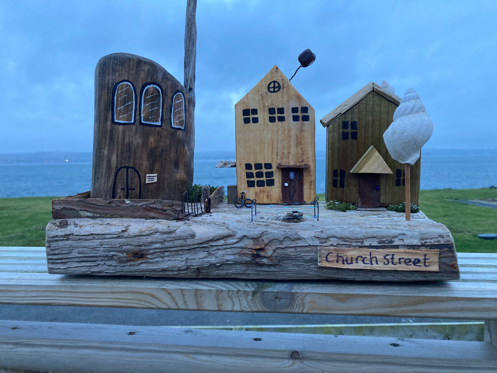 Church Street – Handmade Driftwood Village Scene