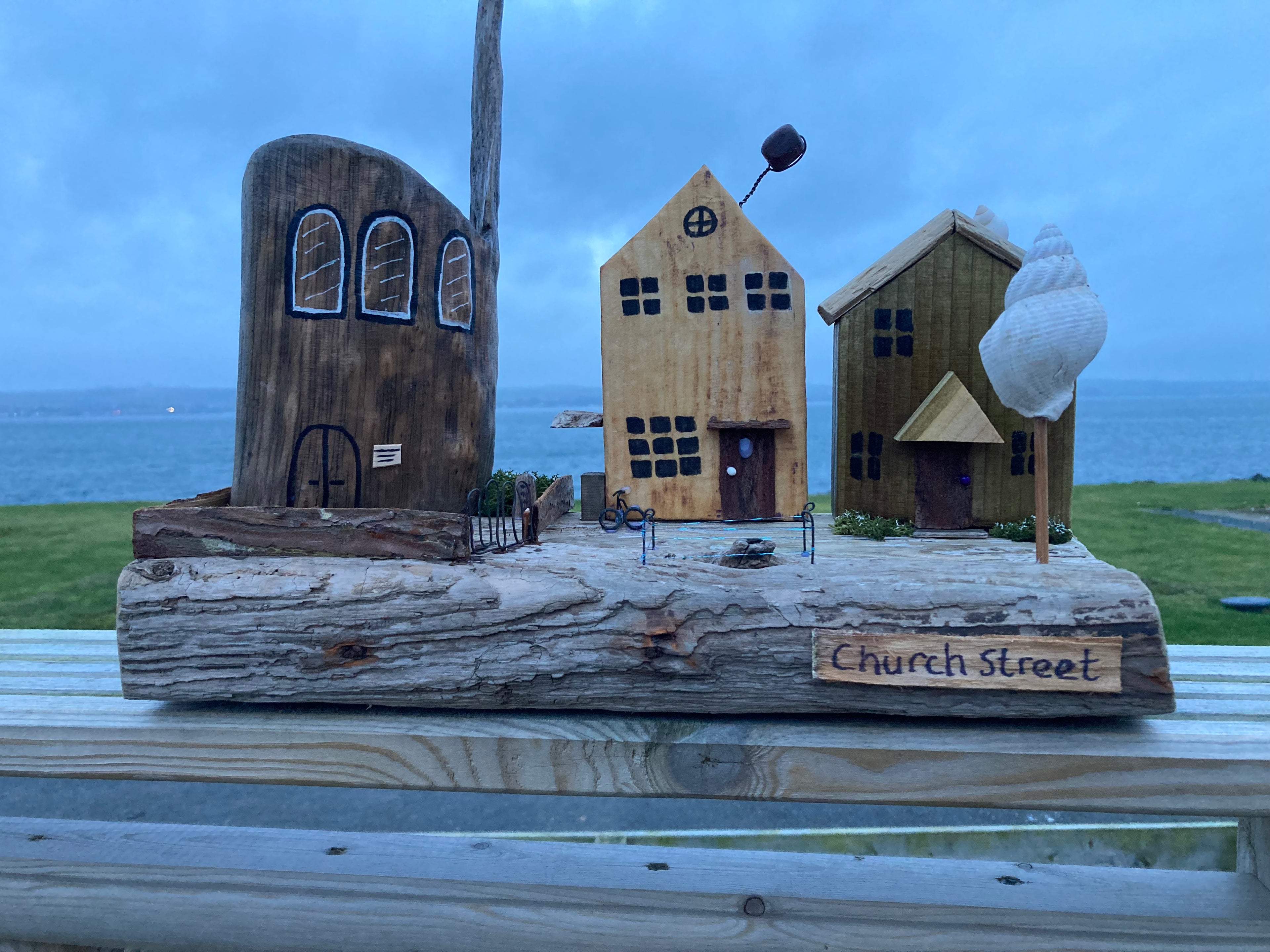 Church Street – Handmade Driftwood Village Scene