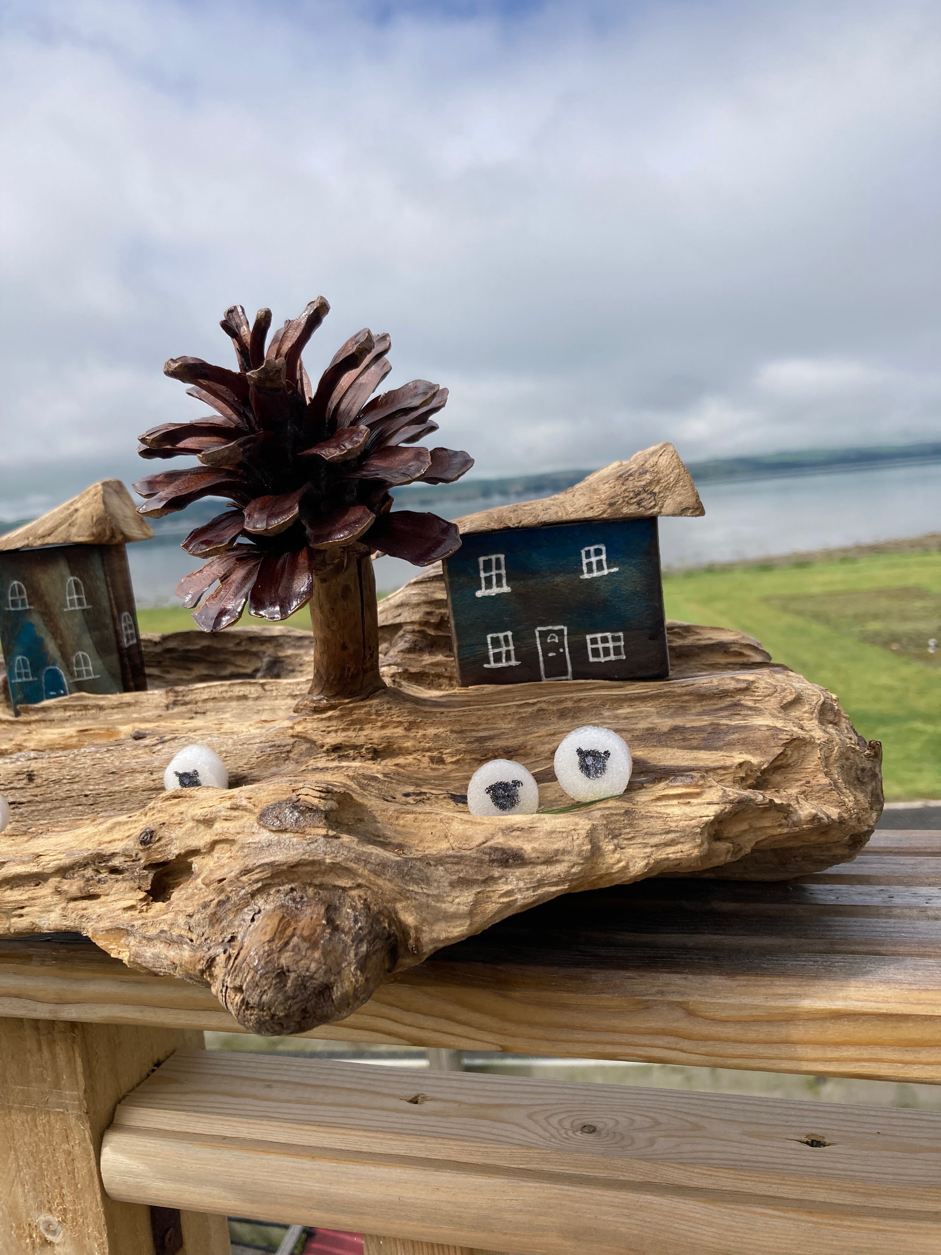 Farmhouse with sheep