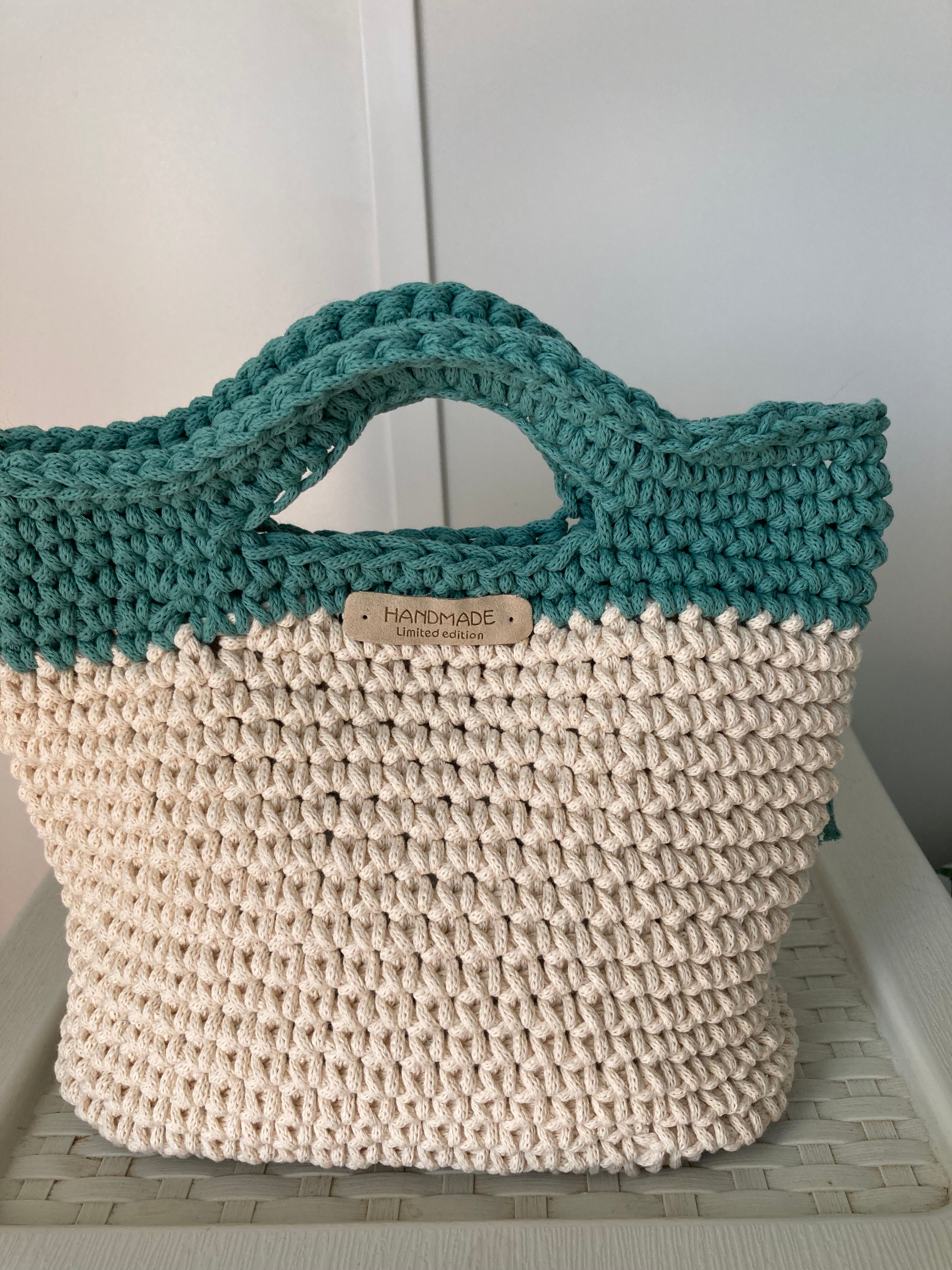 Handmade crocheted handbag