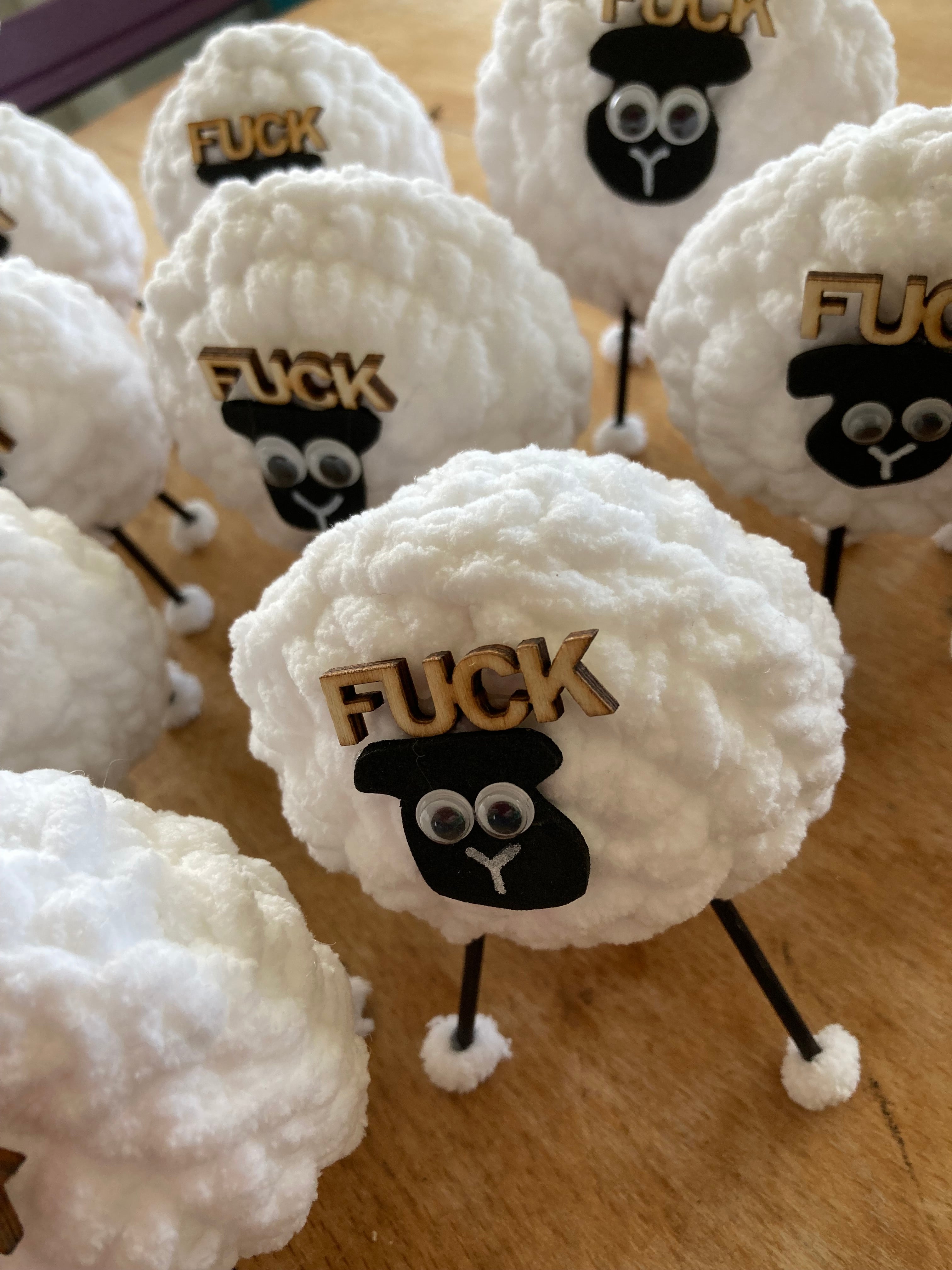 Handmade crocheted F*ck Ewe