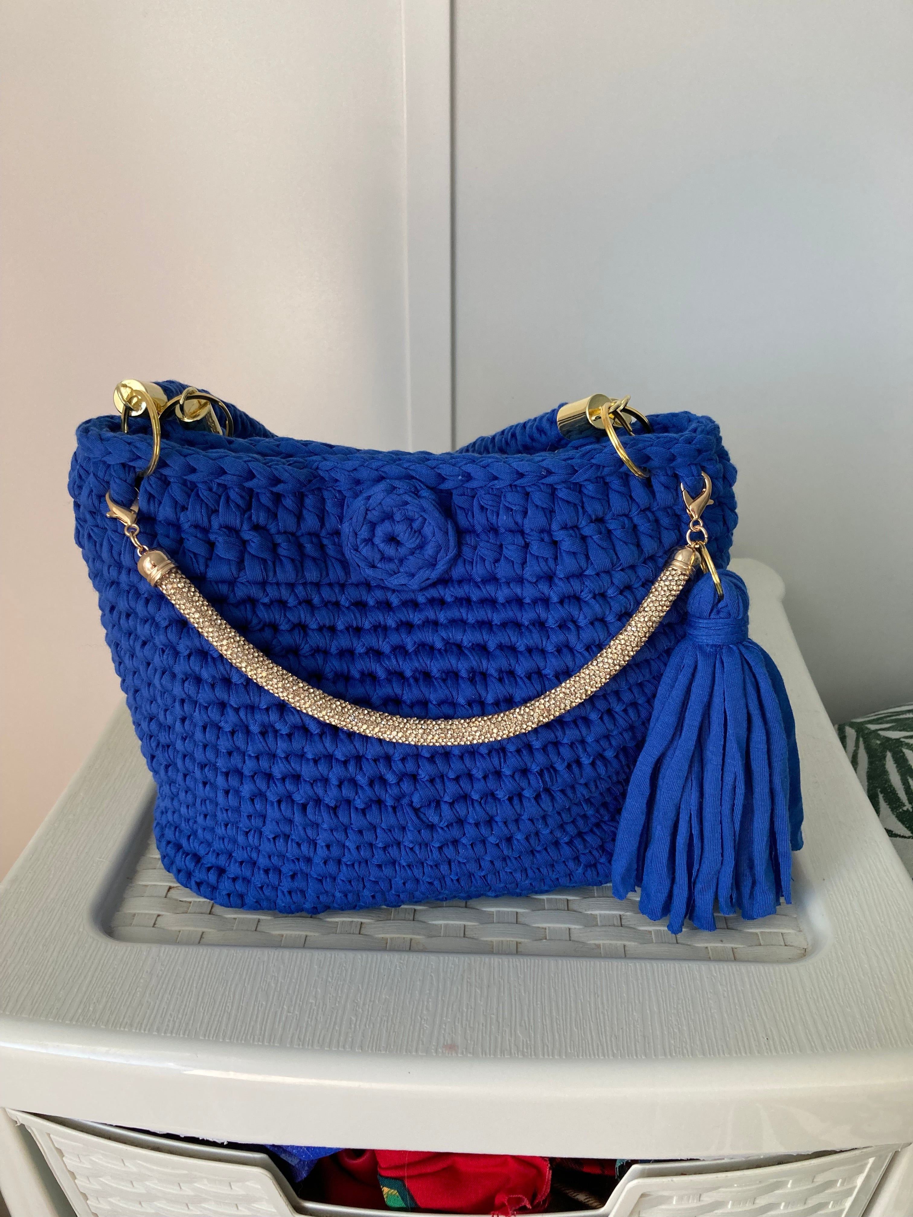 Handmade crocheted handbag