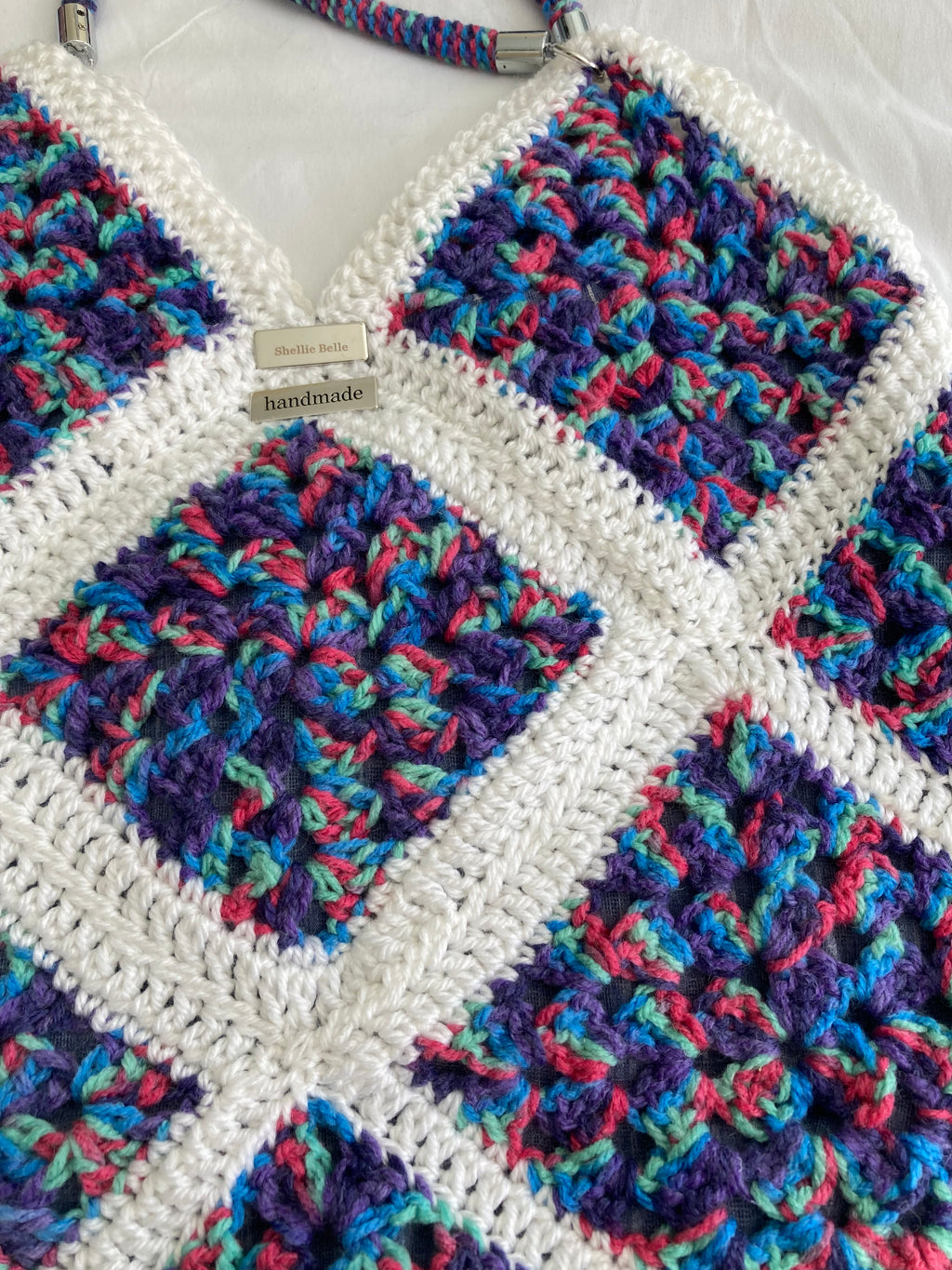 Bespoke Handmade Crocheted Shoulder Bag – Fully Lined