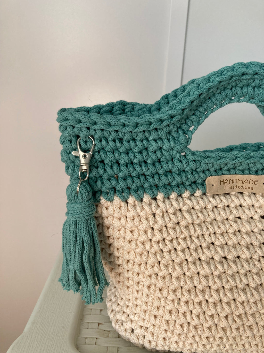 Handmade crocheted handbag