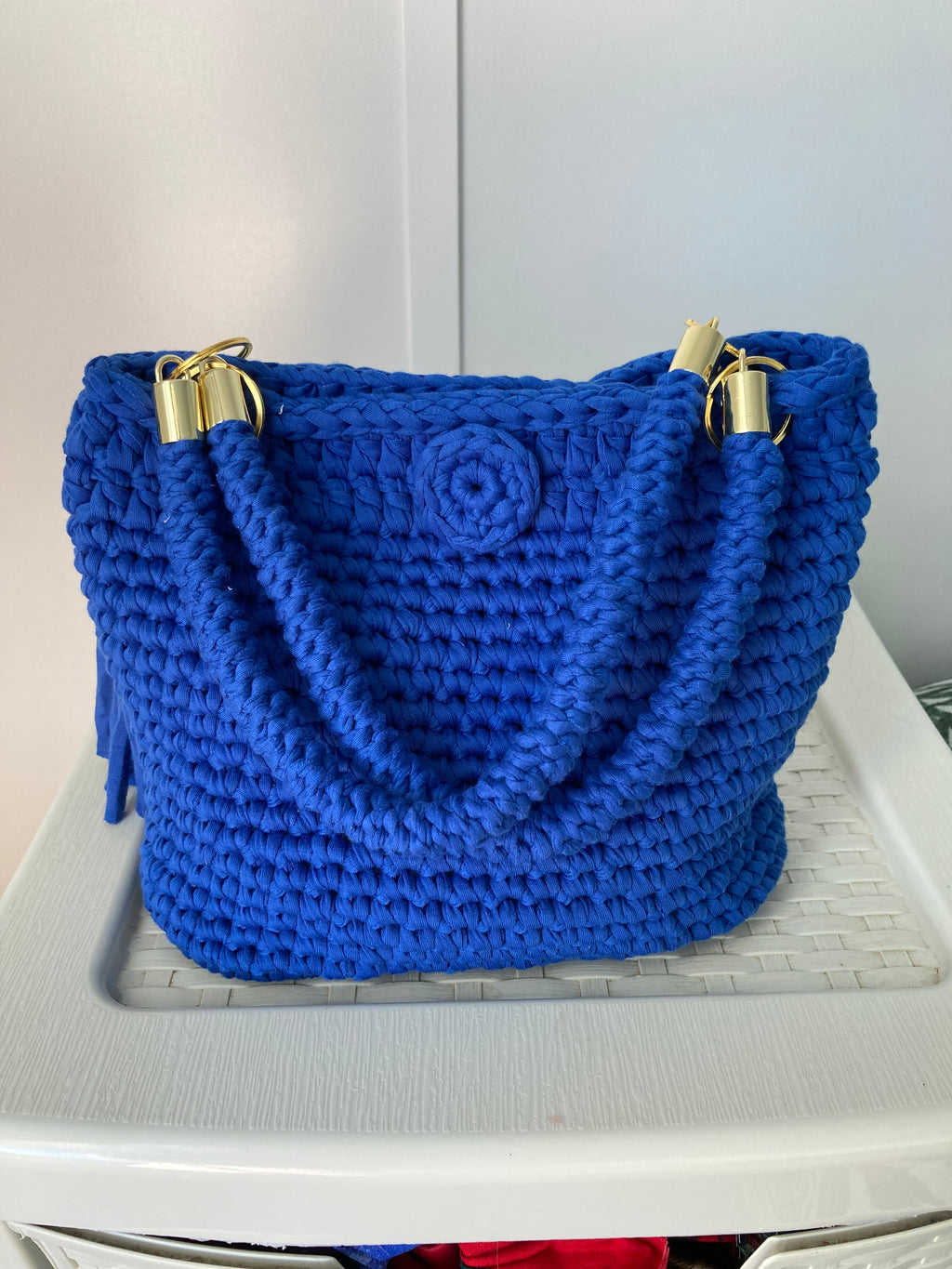 Handmade crocheted handbag
