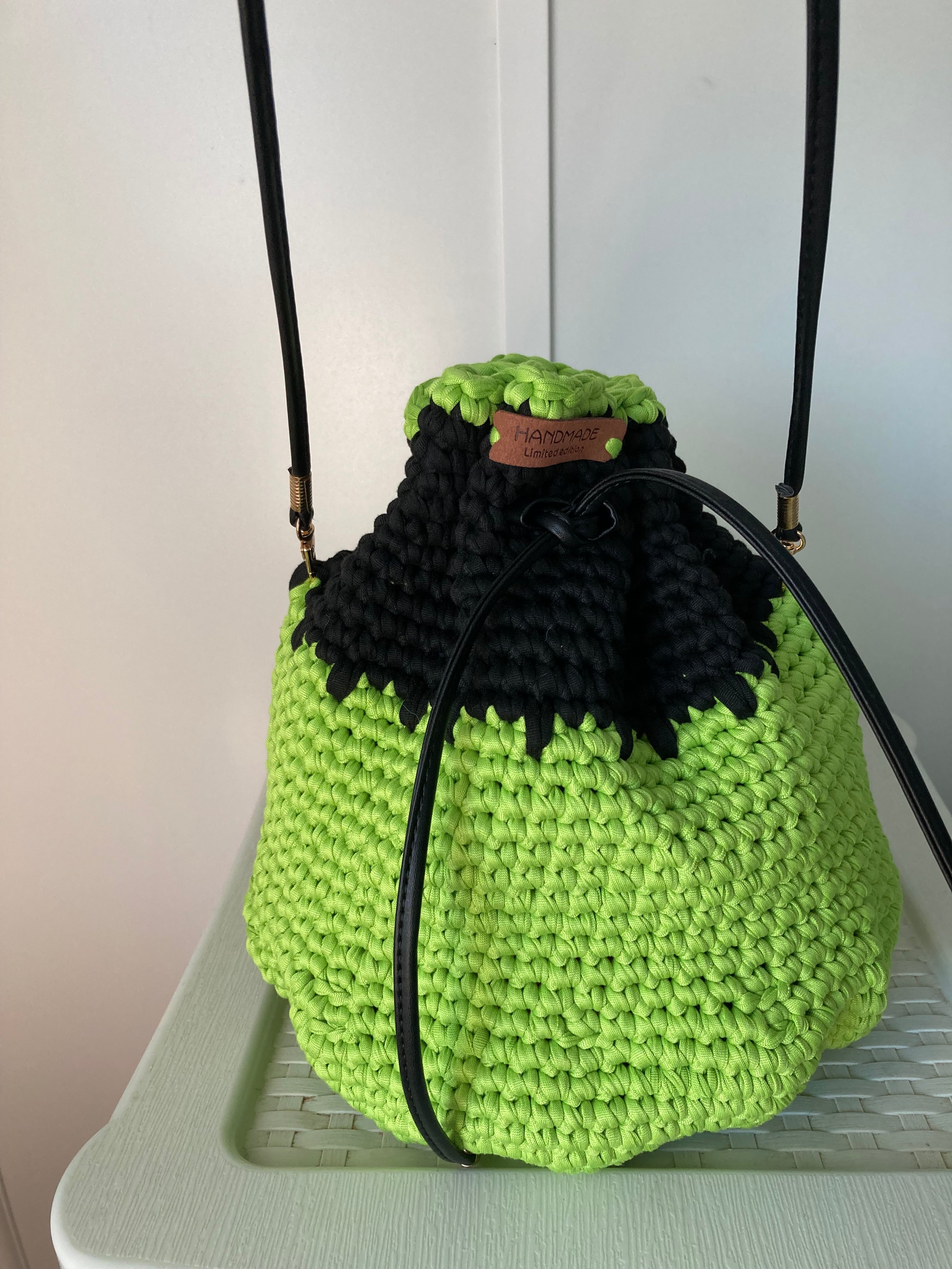 Handmade bucket bag