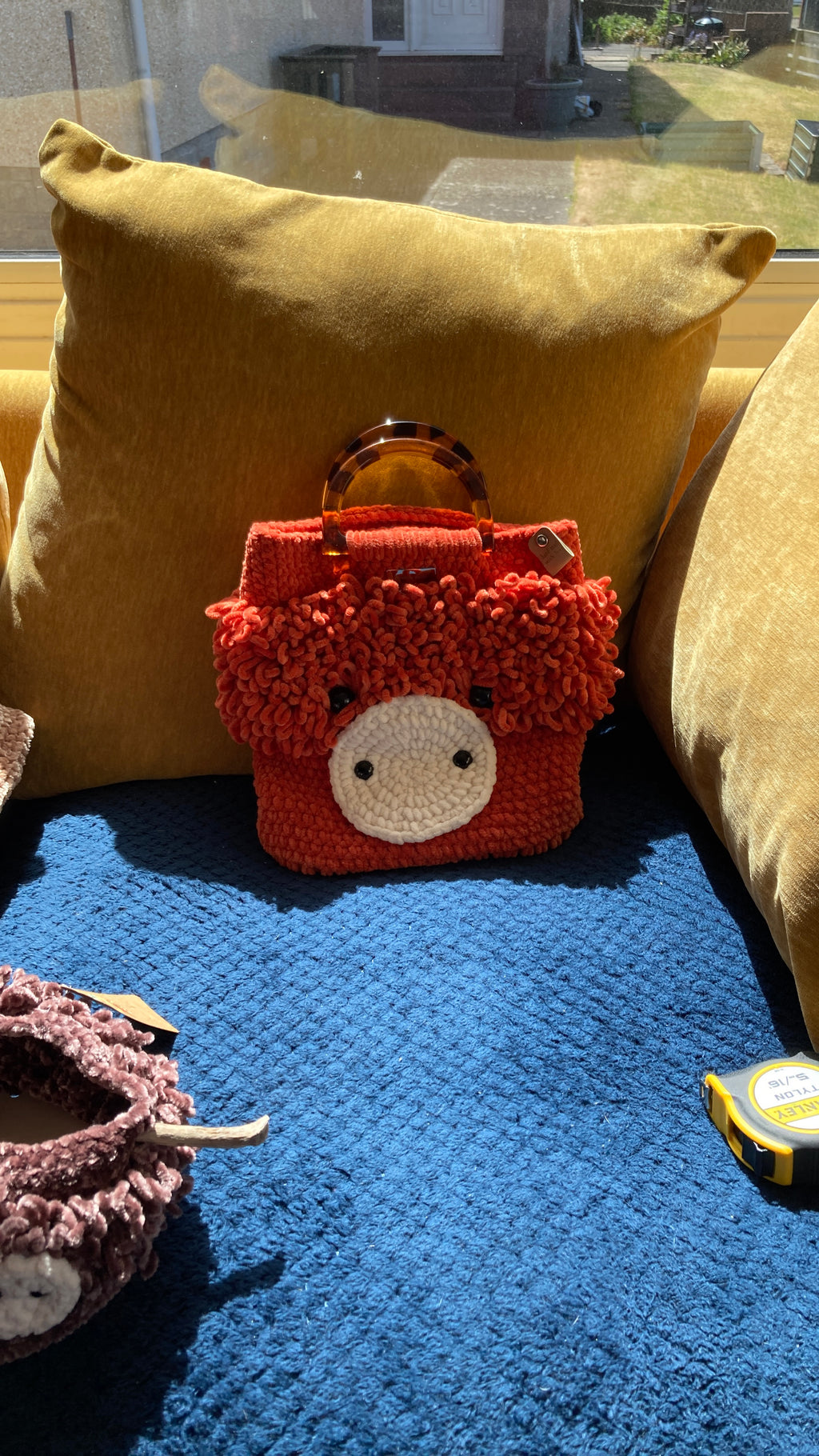 Handmade Crocheted Highland Coo Bag – Super Soft Chenille