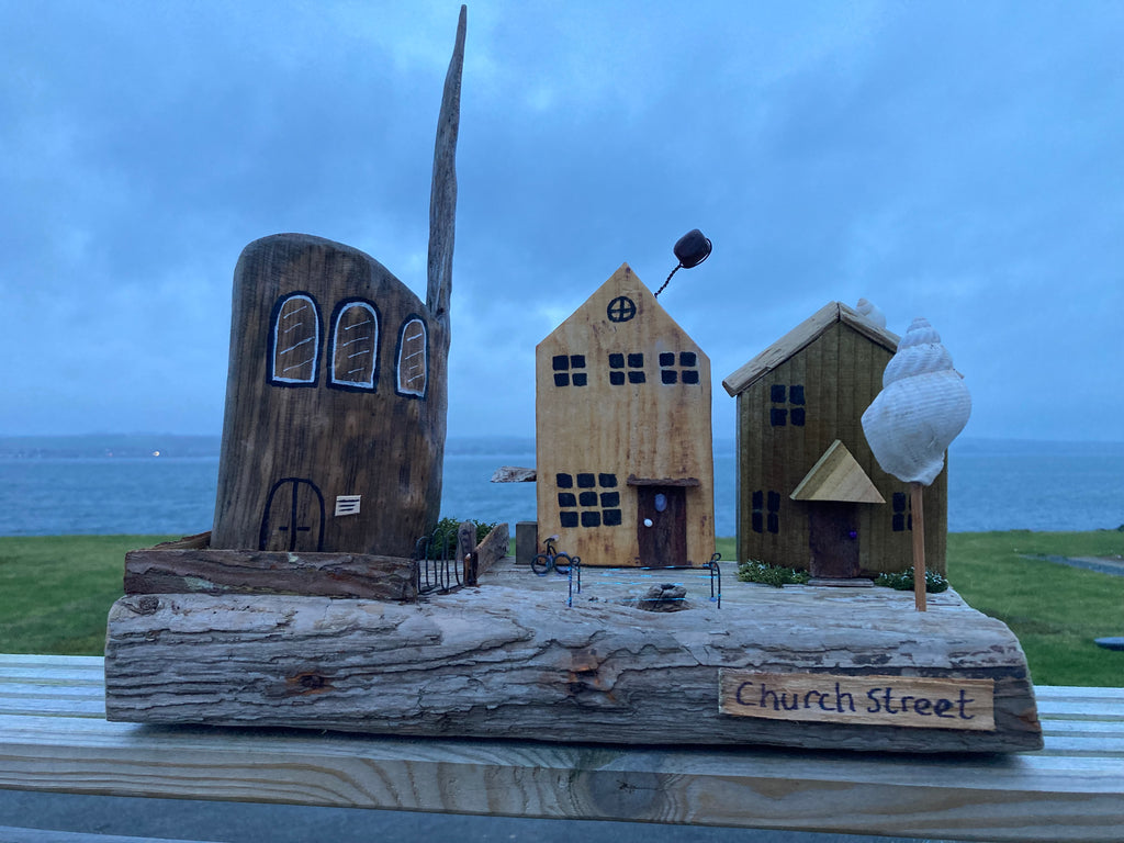 Church Street – Handmade Driftwood Village Scene