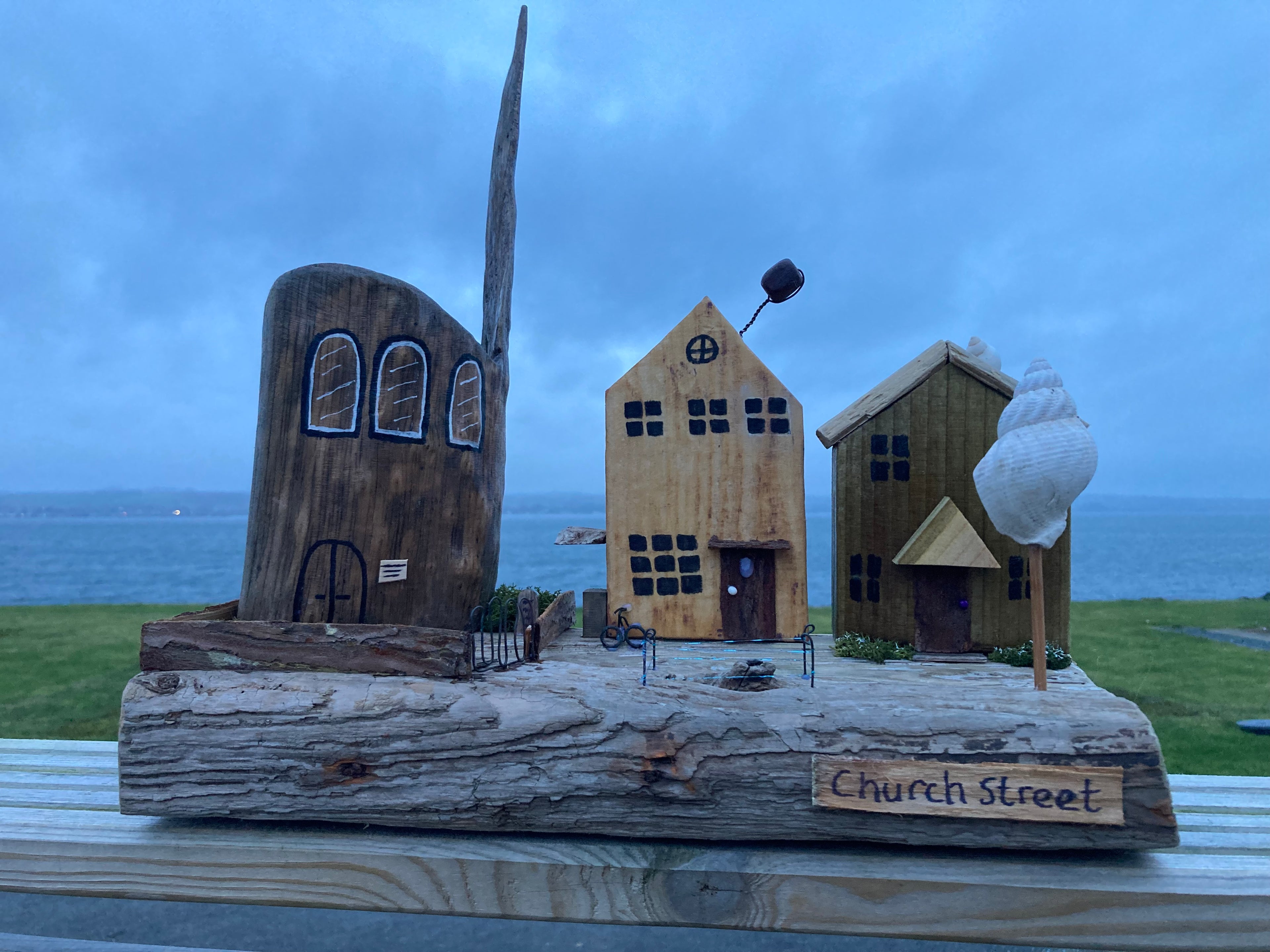 Church Street – Handmade Driftwood Village Scene