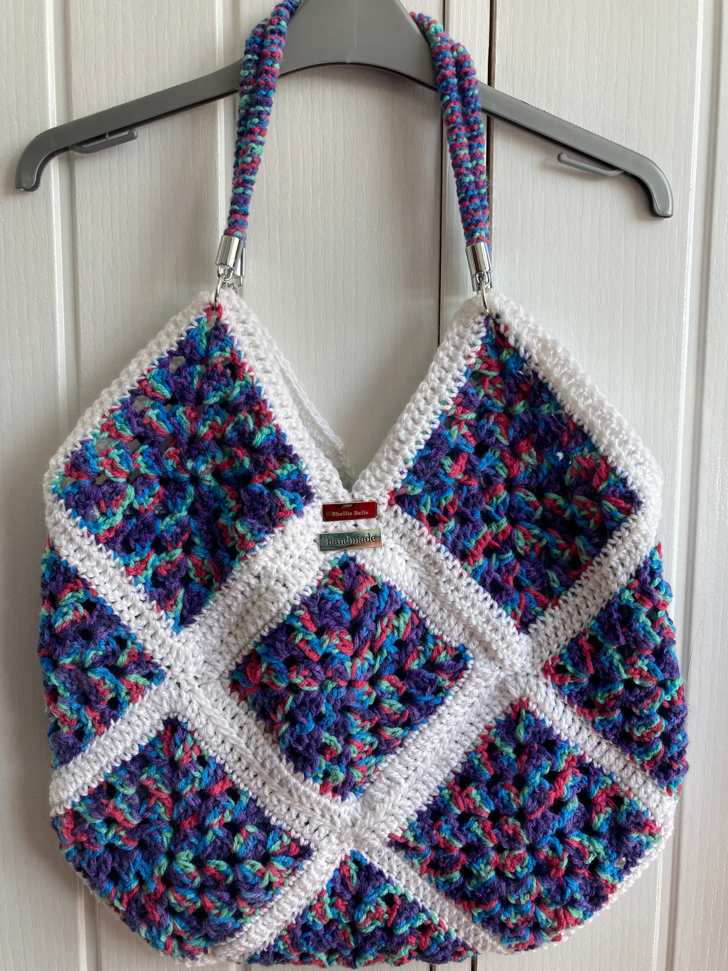 Bespoke Handmade Crocheted Shoulder Bag – Fully Lined