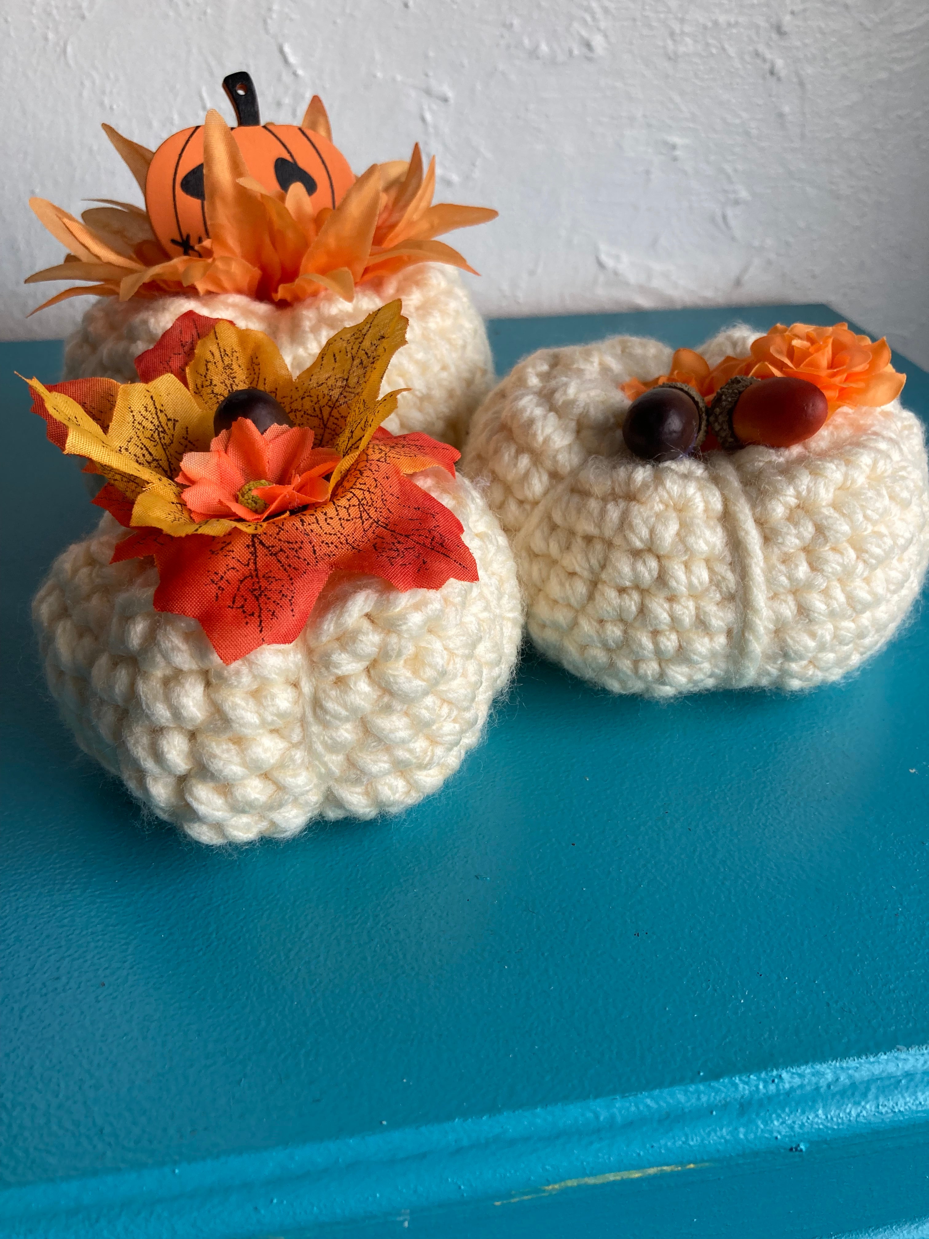 Crocheted pumpkins
