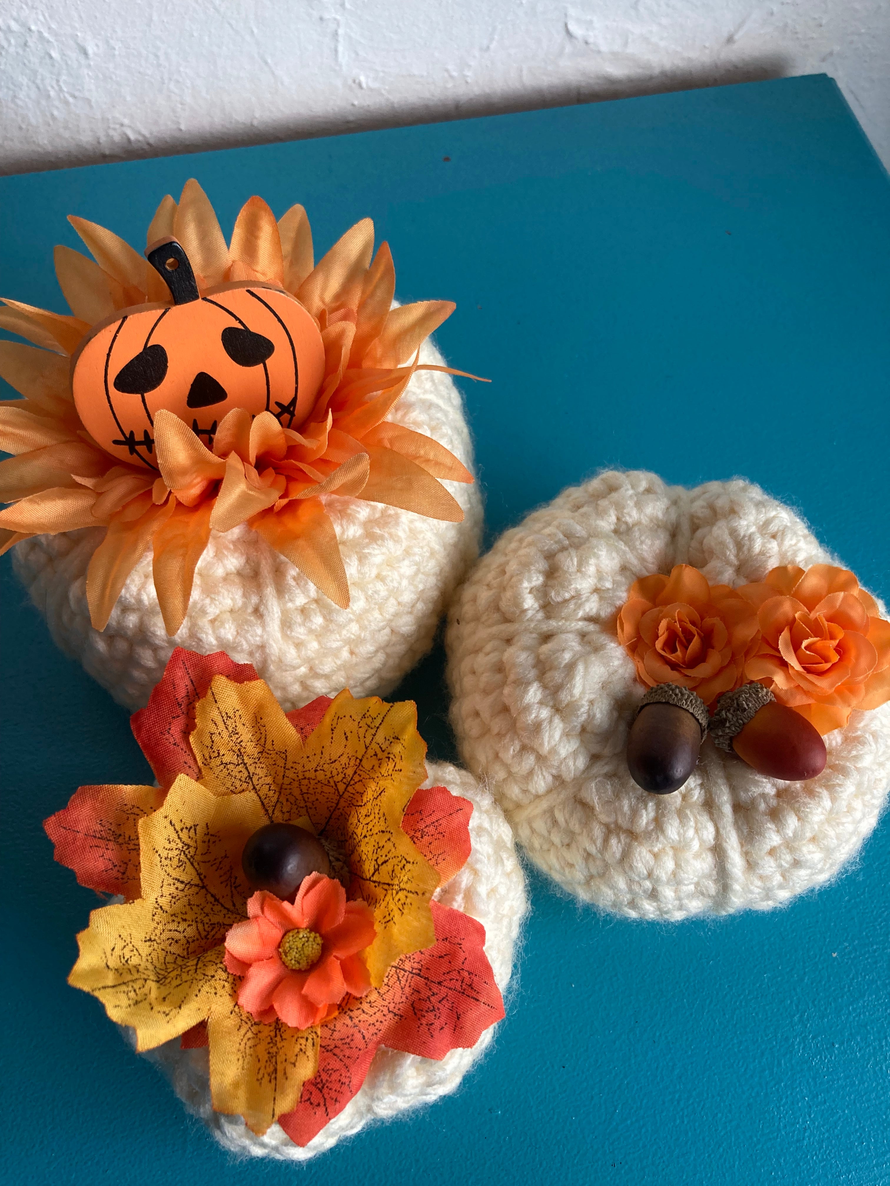 Crocheted pumpkins