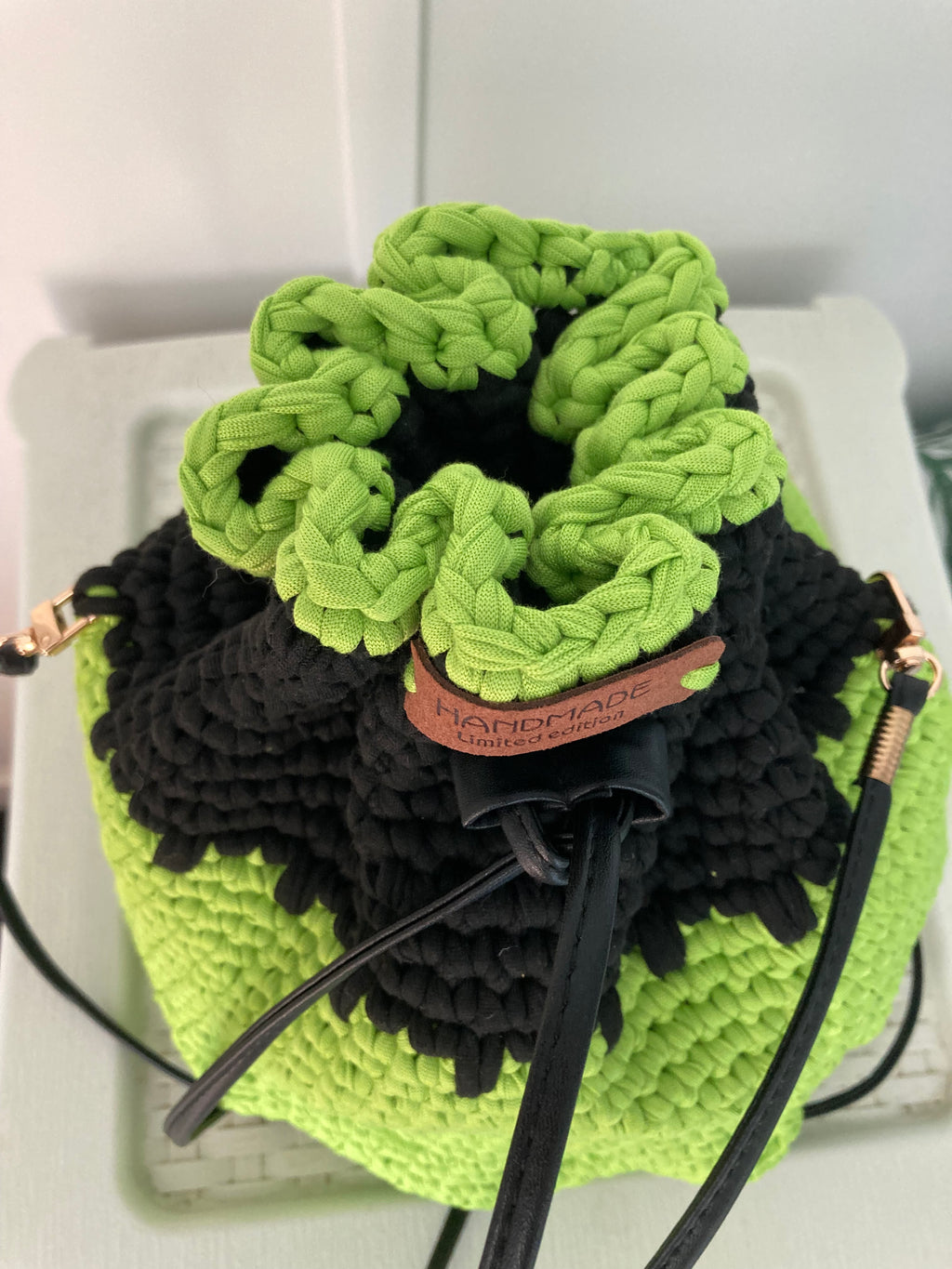 Handmade bucket bag