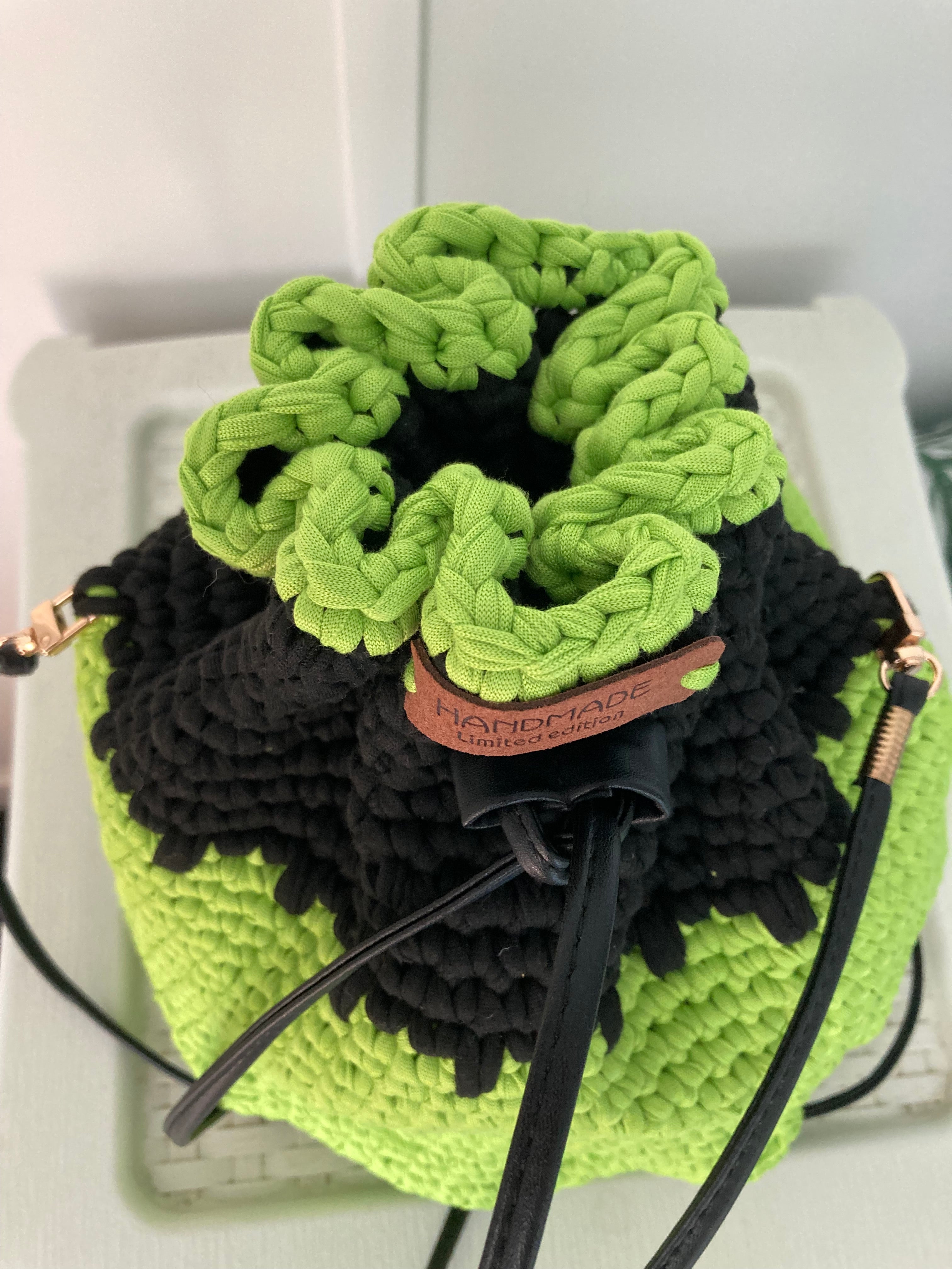 Handmade bucket bag