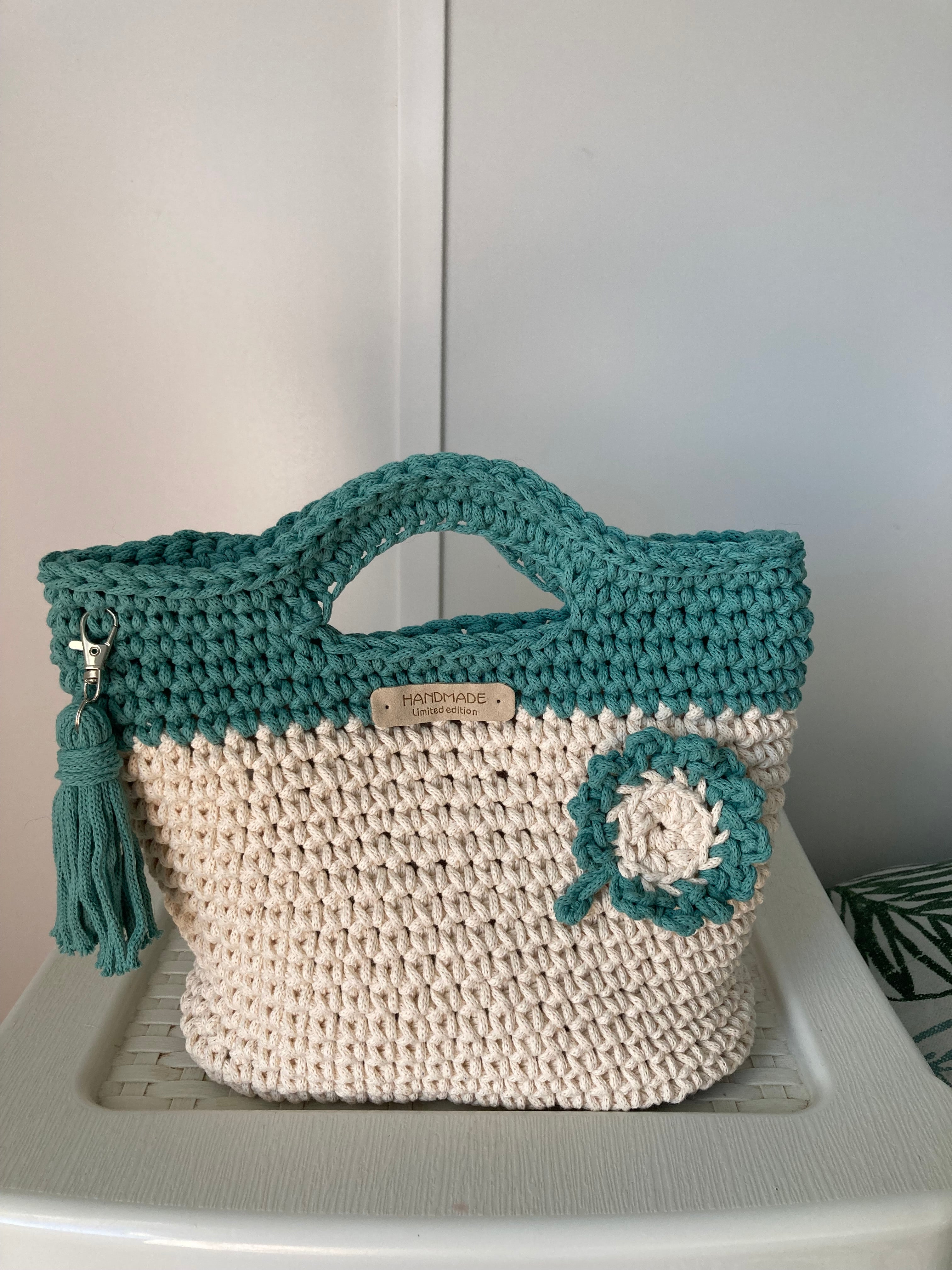 Handmade crocheted handbag