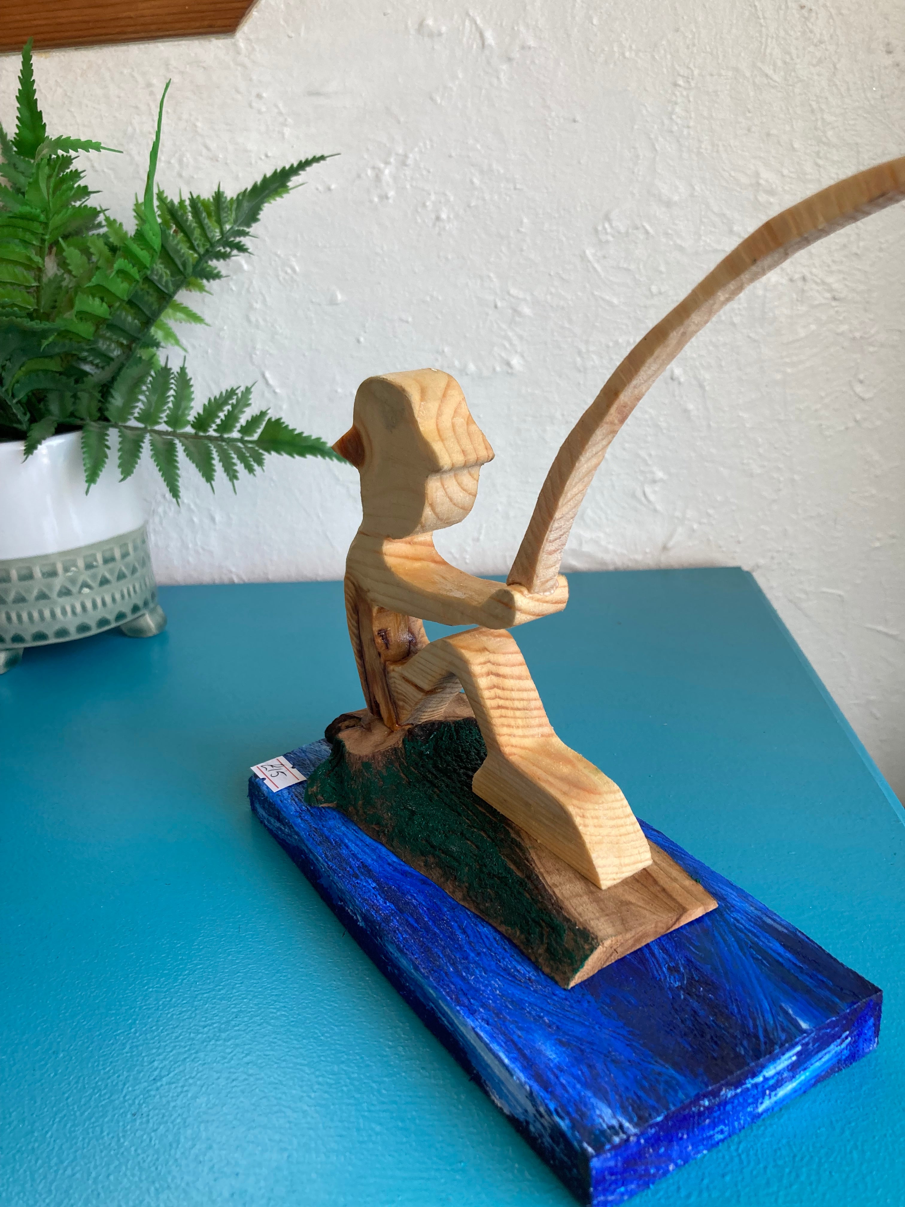 Out Fishing – Handmade Driftwood Scene