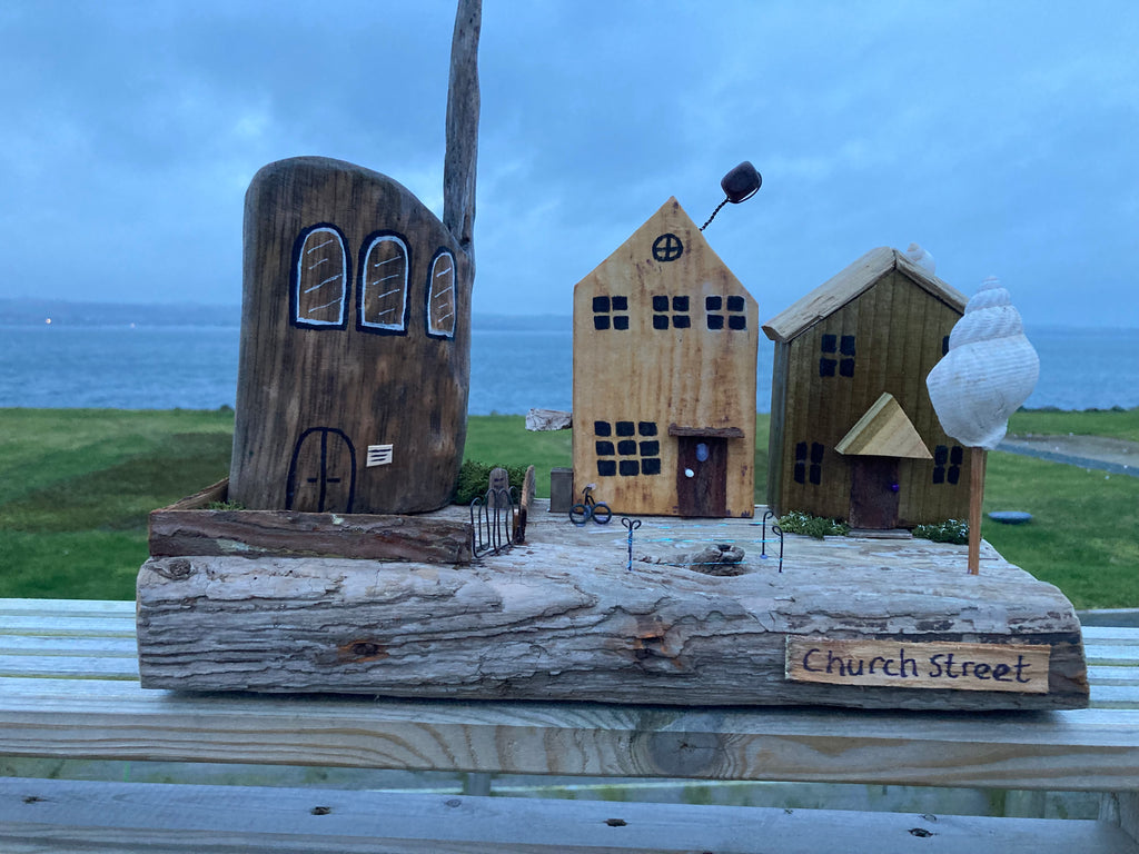 Church Street – Handmade Driftwood Village Scene