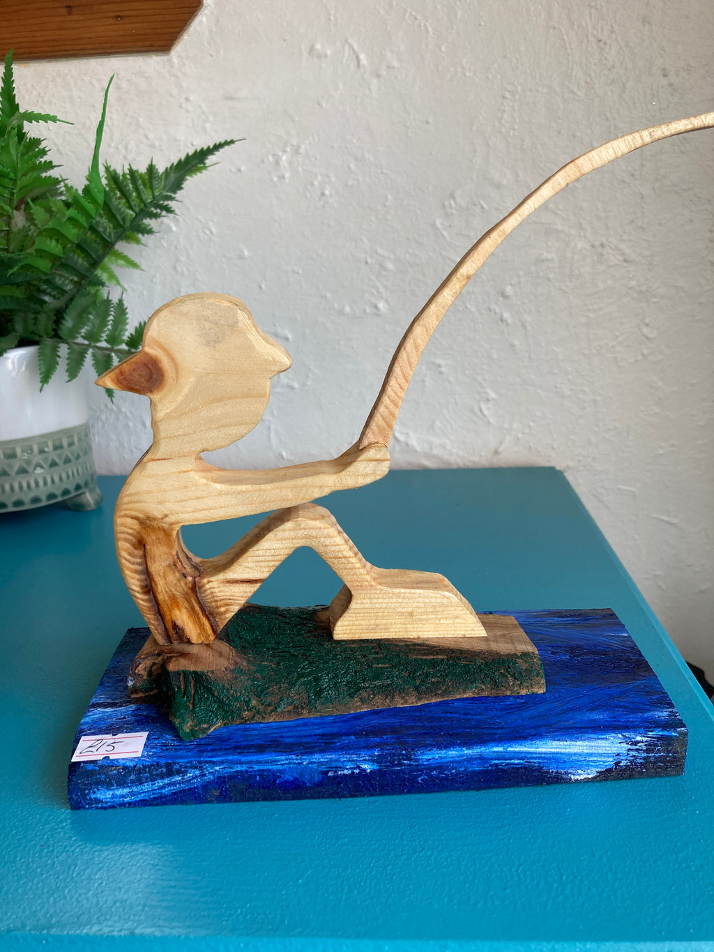 Out Fishing – Handmade Driftwood Scene