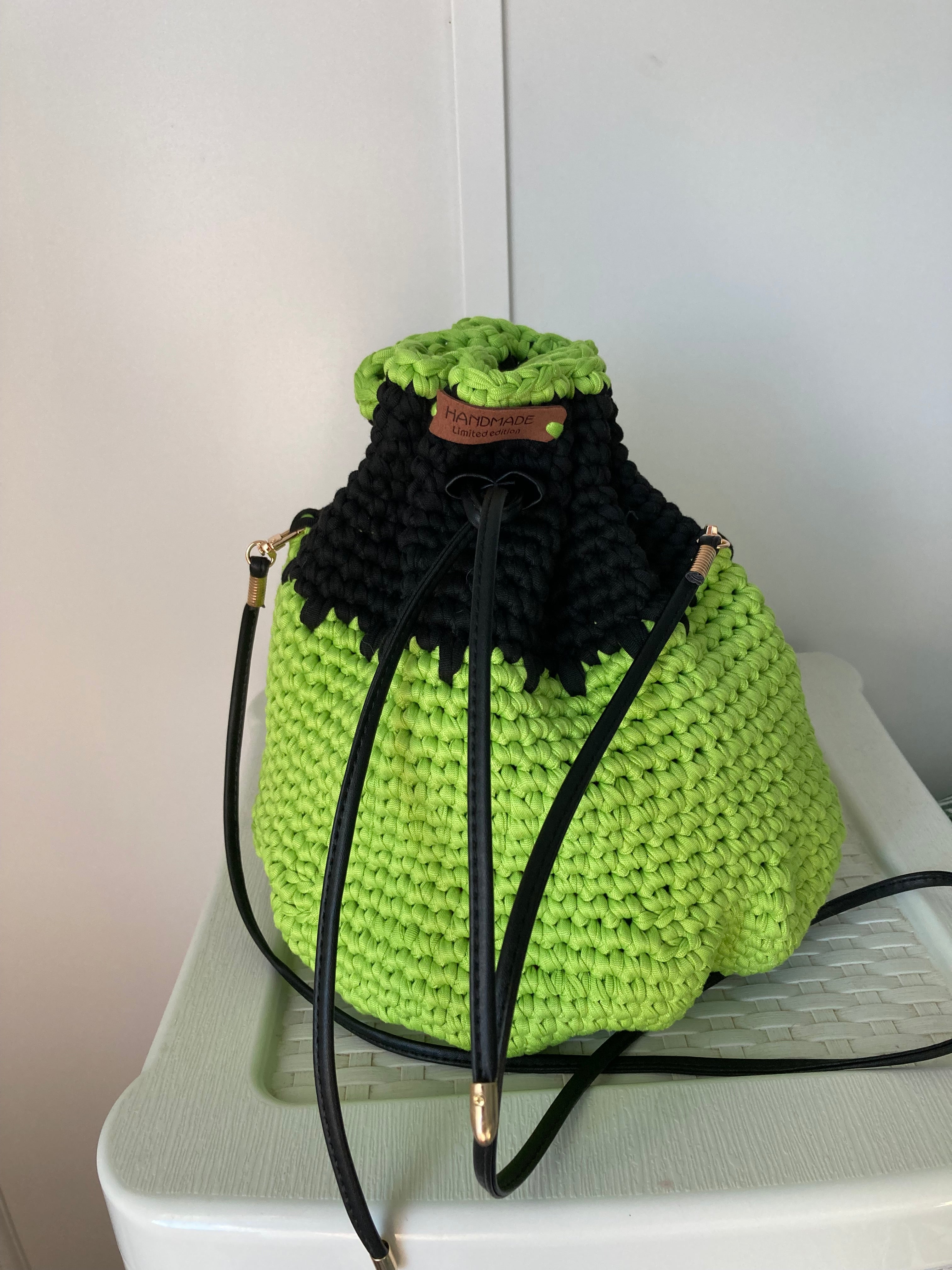 Handmade bucket bag