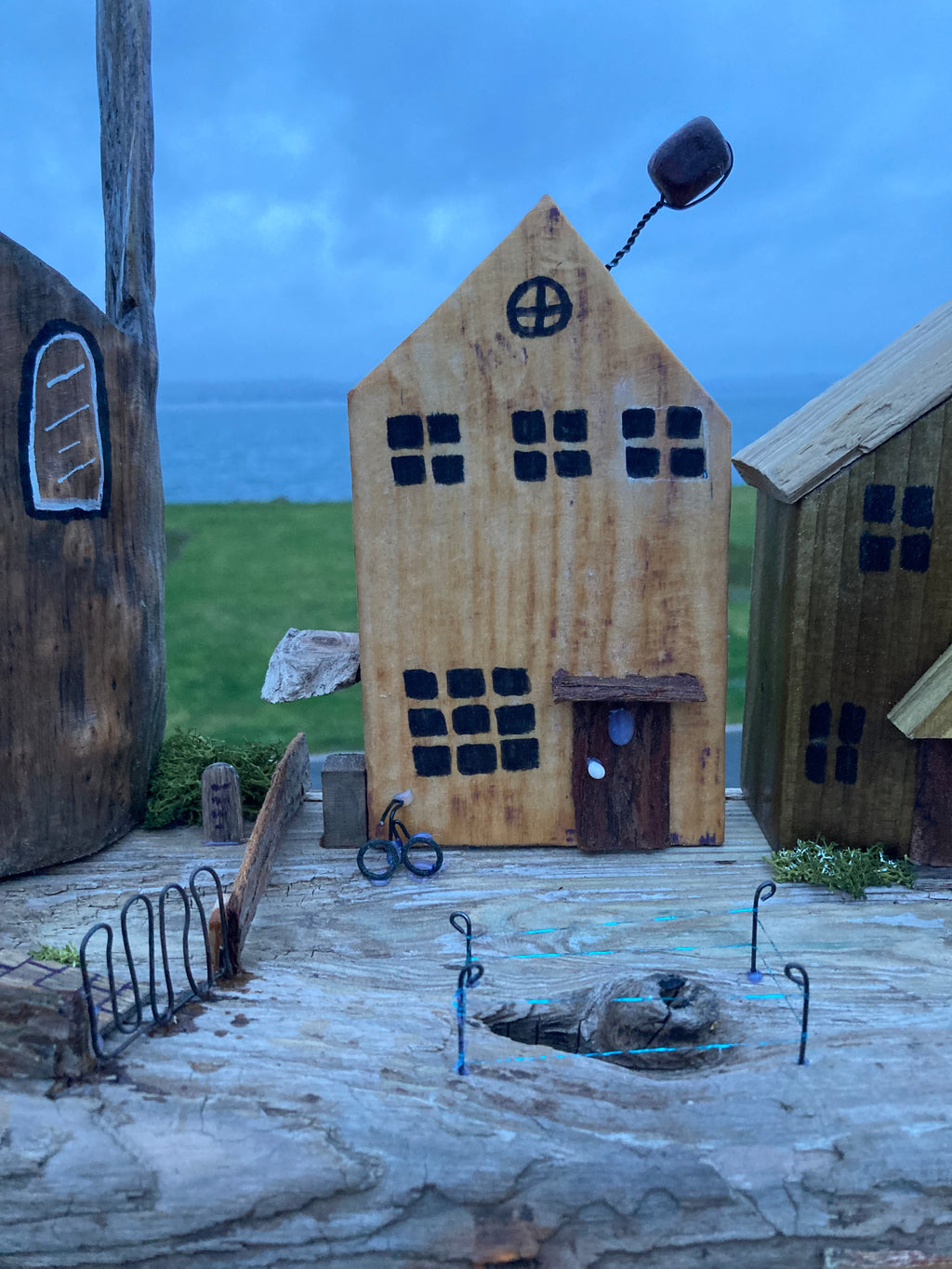 Church Street – Handmade Driftwood Village Scene