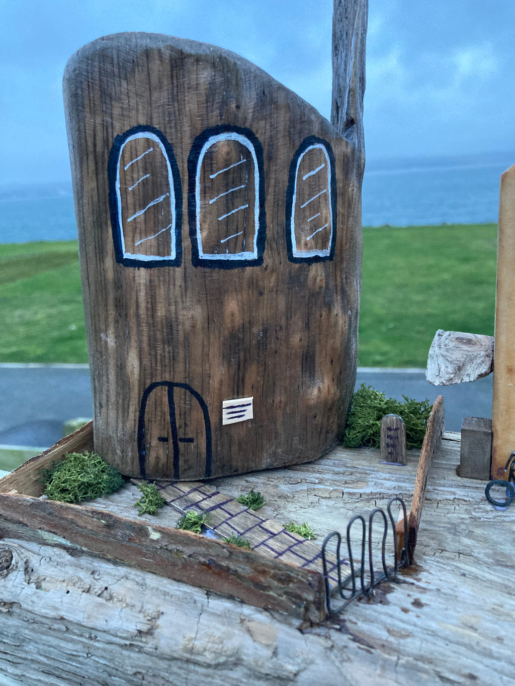 Church Street – Handmade Driftwood Village Scene