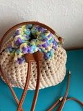 Handmade crocheted duffle style bag