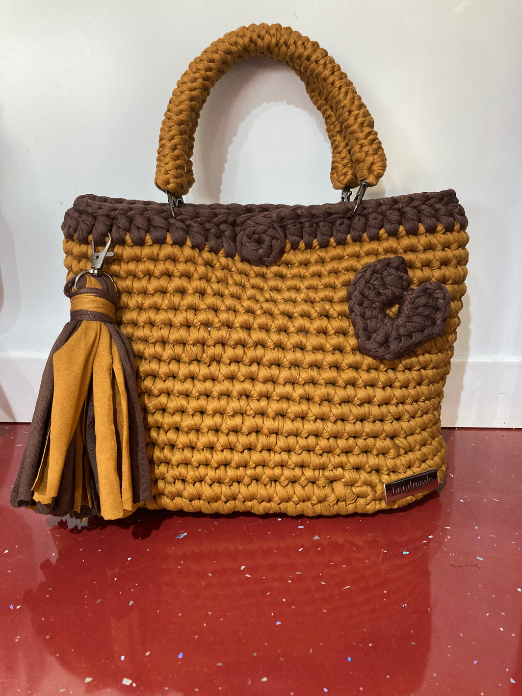 Unique handmade crochet handbag