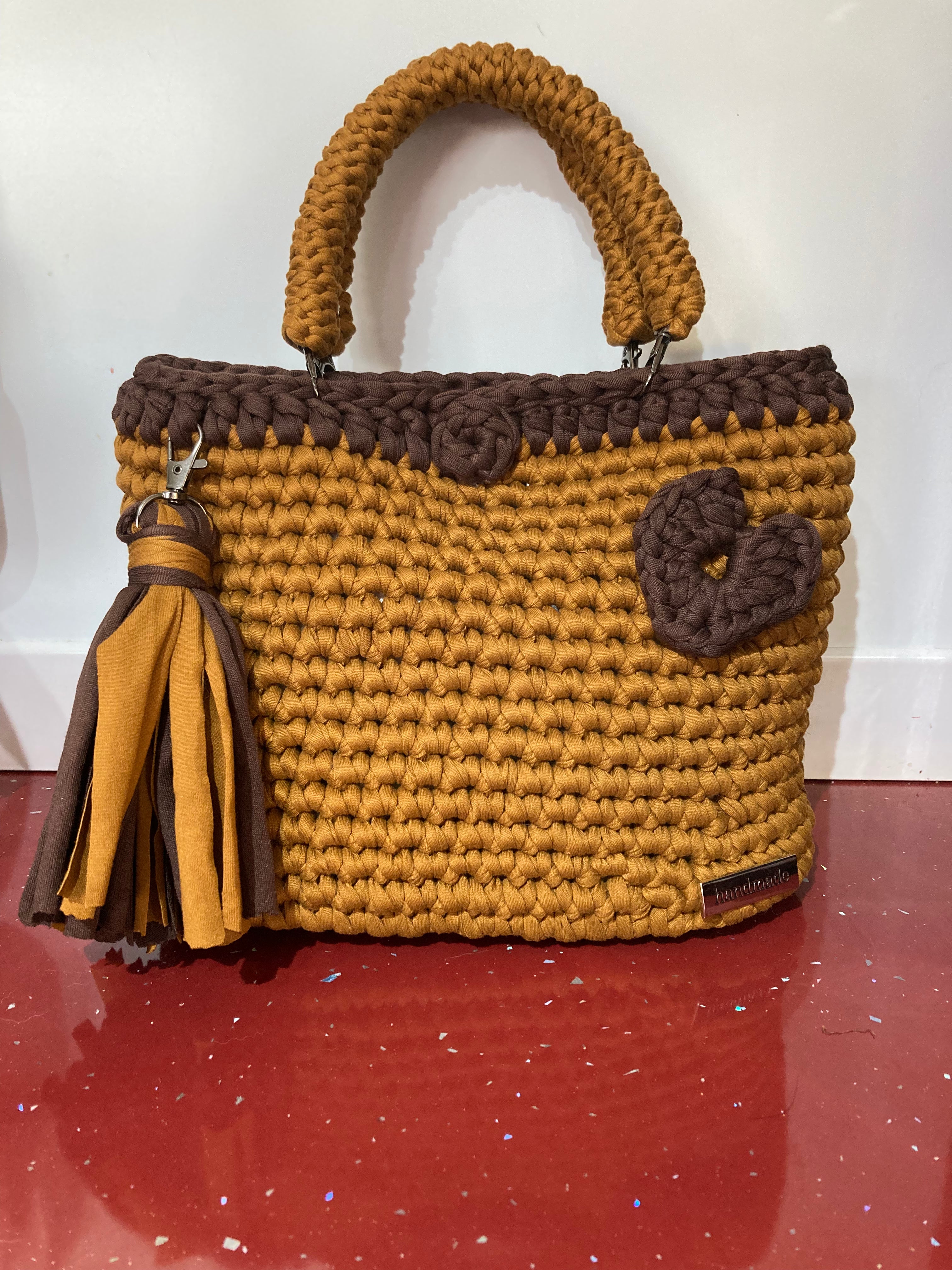 Unique handmade crochet handbag