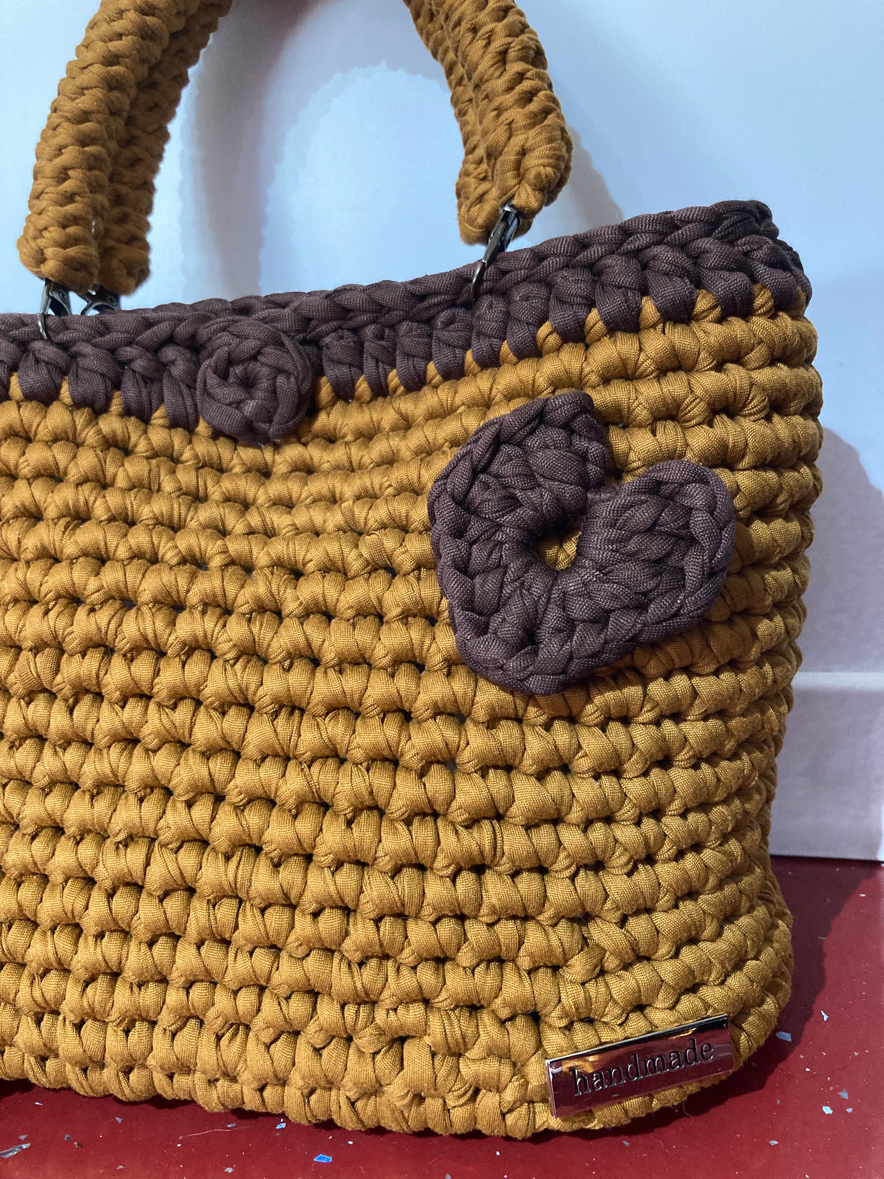 Unique handmade crochet handbag