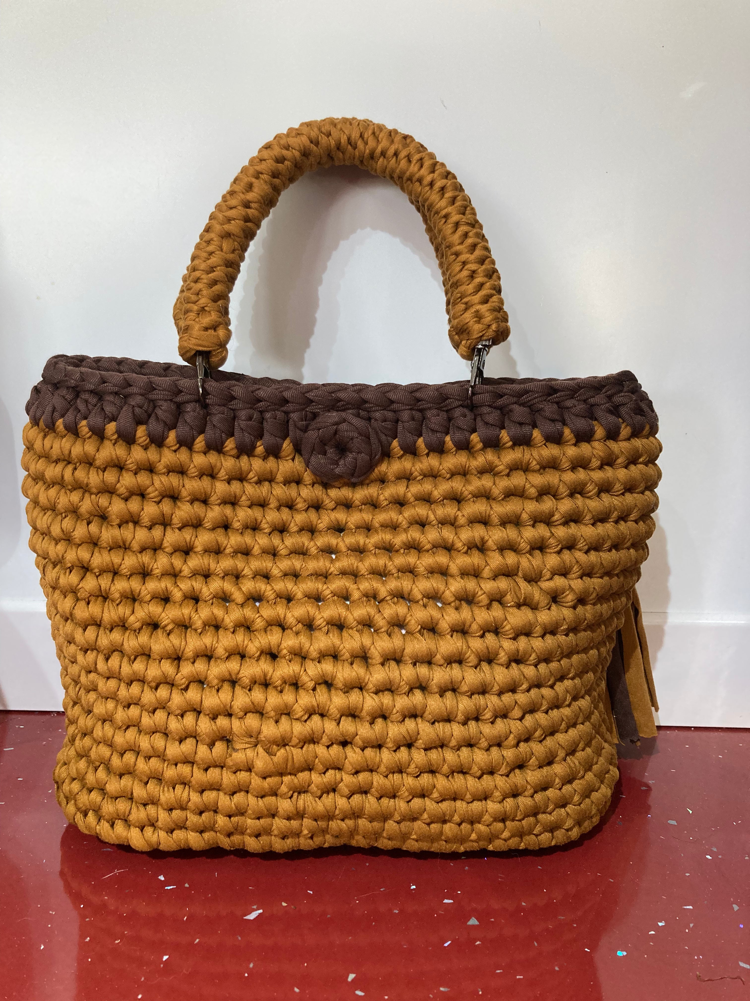 Unique handmade crochet handbag