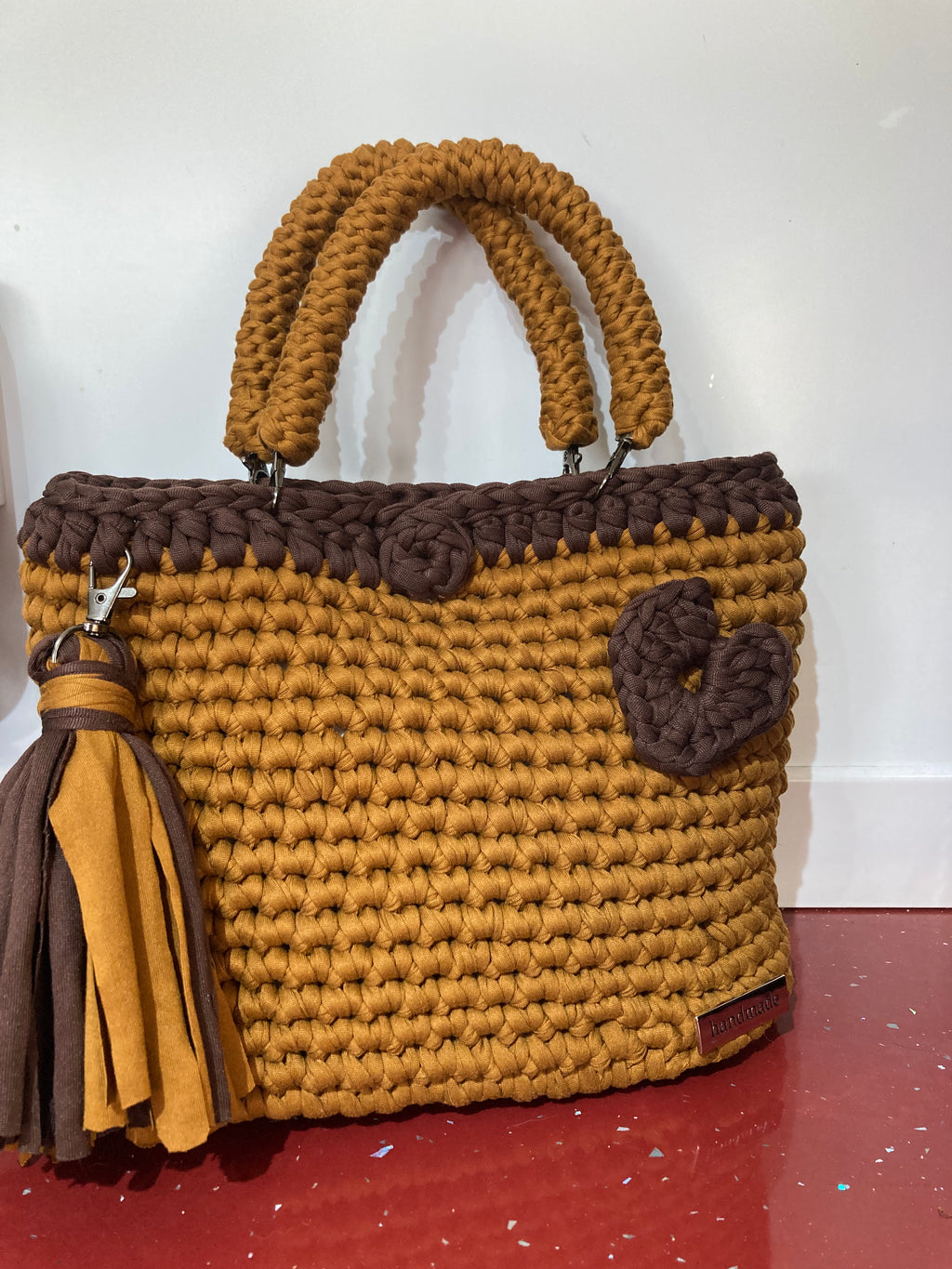 Unique handmade crochet handbag