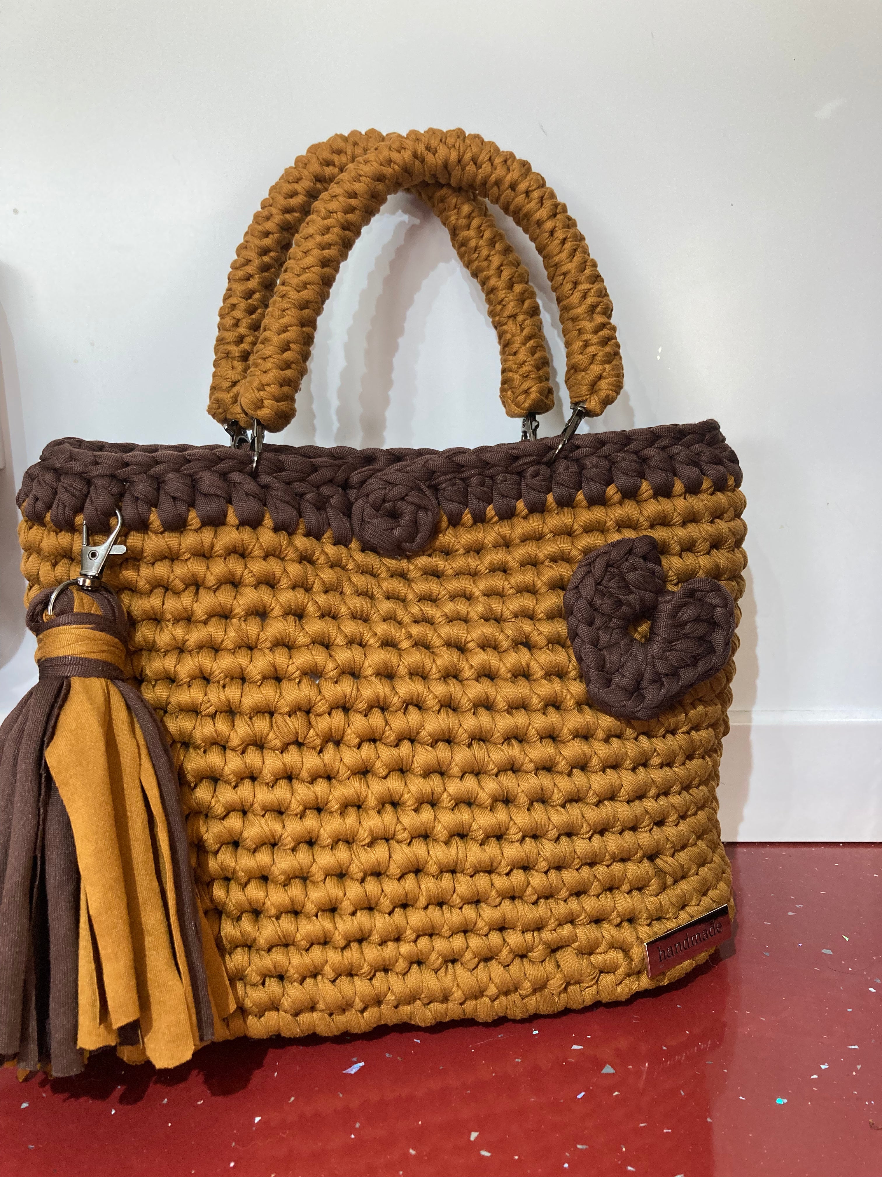 Unique handmade crochet handbag
